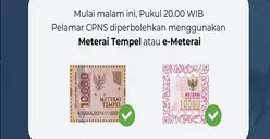 Pelamar CPNS 2024 Sudah Boleh Pakai Meterai Tempel dan E-Meterai pada Dokumen Pendaftaran, Netizen: Tahun Depan Gausah Drama E-Meterai Lagi!