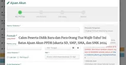 Calon Peserta Didik Baru dan Para Orang Tua Wajib Tahu! Ini Batas Ajuan Akun PPDB Jakarta SD, SMP, SMA, dan SMK 2024
