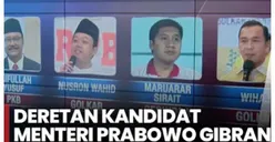 108 Kandidat Anggota Kabinet Pemerintahan Prabowo-Gibran Siap Dilantik, 3 Tokoh Menolak Tawaran Menteri, Siapa Saja?