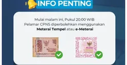 RESMI! H-4 Pendaftaran CPNS 2024 Ditutup, Pelamar Diperbolehkan Menggunakan Meterai Tempel, Ini Penjelasan BKN