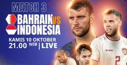 Timnas Day: Bahrain vs Indonesia Bakalan Sengit, Siapa yang Akan Raih 3 Poin di Riffa?