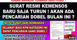 Surat dari Kemensos Turun! Bulan Ini Ada Bansos Cair Double untuk KPM Golongan Ini, Cek Siapa Saja
