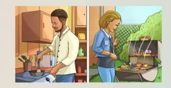 Tes IQ: Di Antara Wanita dan Pria yang Sedang Memasak Ini Siapa yang Sedang Membuat Kesalahan?