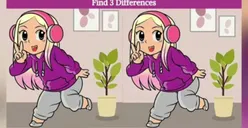 Tes Ilusi Optik: Ada 3 Perbedaan Gambar Gadis Memakai Earphone, Yakin Bisa Temukan dalam 12 Detik?