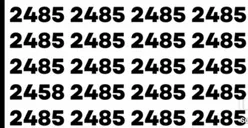 Tes IQ: Yakin Bisa Temukan Angka Janggal dari Deretan 2485 dala 3 Detik Saja? Tunjukkan Kamu Teliti dan Super Jeli!