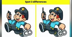 Tes Ilusi Optik: Yakin Bisa Temukan 3 Perbedaan Gambar Polisi dalam 10 Detik? Tunjukkan Ketajaman Penglihatanmu!