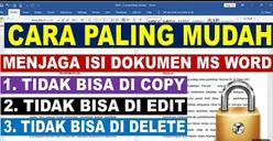 Ingin Tulisanmu Aman dan tidak di Copas Orang Lain? Ini Tips Mengunci File Word Agar Tulisan Tidak di Copy Paste