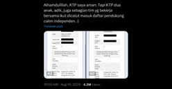 Ramai KTP Anak Anies Baswedan Dicatut Untuk Dukung Cagub Independen di Pilgub DKI Jakarta 2024: Semoga Ada Tindakan Serius!