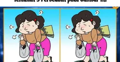 Gagal Fokus? Temukan 3 Perbedaan pada Gambar Wanita Kelelahan Saat Belanja
