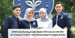 4.998 Peserta Bersaing di Jalur Mandiri IPB University (SM-IPB): Ini 14 Jurusan D-4 dan S-1 Sepi Peminat dengan Persaingan Rendah