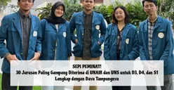 SEPI PEMINAT! 30 Jurusan Paling Gampang Diterima di UNAIR dan UNS untuk D3, D4, dan S1 Lengkap dengan Daya Tampungnya
