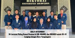 SULIT DITEMBUS! 30 Jurusan Paling Ramai Peminat di UB, UNAND, dan UNSOED untuk D3-S1 Lengkap dengan Daya Tampungnya