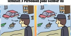 Tes IQ: Mood Kurang Baik? Temukan 3 Perbedaan pada Gambar Pria Kaget Ada Banjir, Uji Keterampilan Pemecahan Masalah