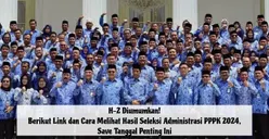 H-2 Diumumkan! Berikut Link dan Cara Melihat Hasil Seleksi Administrasi PPPK 2024, Save Tanggal Penting Ini