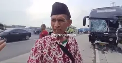 Beredar Video Kronologi Kecelakaan Maut di Km 58 Tol Cikampek dari Pria yang Diduga Sopir Bus
