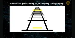 Tes Ilusi Optik: Mana Garis Kuning yang Lebih Panjang? Jawab dalam 5 Detik!