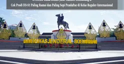 UNSOED Buka Seleksi Jalur Mandiri Gelombang 2: Cek Prodi D3-S1 Paling Ramai dan Paling Sepi Pendaftar di Kelas Reguler-Internasional