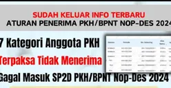 Catat! Ini 7 Kategori KPM yang Tidak Lagi Dapat Bantuan Sosial PKH atau BPNT di Akhir Tahun 2024