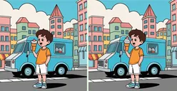 Tes Penglihatan: Coba Temukan 3 Perbedaan Pada Anak Sedang Makan Es Krim Ini, Untuk Menguji ketajaman Mata Kamu