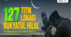 Ada 127 Titik Lokasi Pemantauan Hilal untuk Penentuan Lebaran Idul Fitri 1445 H, di Mana Saja?