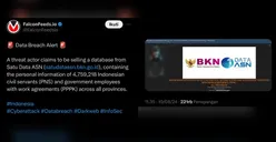 4 Juta Lebih Data PNS dan PPPK di BKN Diduga Kembali Bocor hingga Diperjualbelikan Hacker, Publik: Menuju Indonesia Cemas!