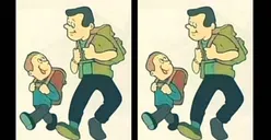 Tes IQ: Kemampuan Penglihatan dan Fokusmu Kurang Baik? Temukan 3 Perbedaan pada Gambar Pasangan Ayah Anak Ini