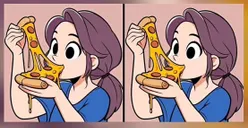 Tes IQ: Temukan 3 Perbedaan di Gambar Gadis Makan Pizza dalam 12 Detik, Terlihat Mudah Tapi Sulit!