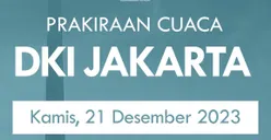 Info BMKG: Prediksi Cuaca Besok Kamis 21 Desember 2023 di DKI Jakarta dan Kepulauan Seribu, Tidak Ada Hujan?