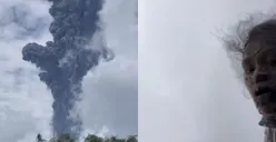 Viral Video Pendaki Wanita Terjebak di Erupsi Gunung Marapi Sumatera Barat