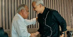 Ada Apa dengan Menteri Basuki? Ekspresinya jadi Sorotan, Disebut Nangis hingga Dipeluk Ganjar Pranowo