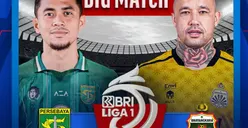 BIG MATCH! Link Nonton Live Streaming Persebaya Surabaya vs Bhayangkara FC Liga 1 Hari Ini, Kick Off 15.00 WIB