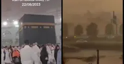 Viral! Video Hujan Angin di Tanah Suci Makkah, Terlihat Angin Kencang dan Warga Lari Berhamburan 