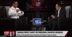 Mahfud MD Blak-blakan kepada Karni Ilyas 3 Hal Ini yang Disampaikan ke Jokowi Saat Mundur dari Jabatan Menkopolhukam 