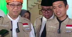 Dipakaikan Rompi AMIN, Ustadz Abdul Somad Sah Dukung Anies-Muhaimin