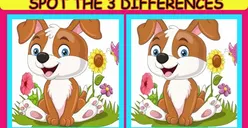 Tes IQ: Taklukan Teka-teki Ini! Temukan 3 Perbedaan pada Gambar Anjing di Kebun Bunga dan Tunjukkan Kemampuan Observasimu