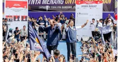 Hadiri Acara Kampanye Akbar Anies Baswedan di Bandung, Surya Paloh dan Jusuf Kalla Optimis Pasangan AMIN Juara