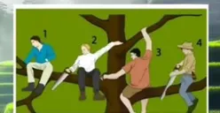 Tes Kepribadian : Gambar Pria Bergelantungan di Pohon yang Kamu Pilih akan Mengungkap Karaktermu, Pasif, Asersif atau Agresif?