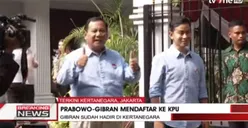 Daftar ke KPU, Prabowo Subianto dan Gibran Rakabuming Kompak Kenakan Baju Biru!