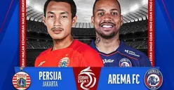 Link Nonton Live Streaming Persija Jakarta vs Arema FC Hari Minggu Ini  Kick Off Pukul 15:00 WIB