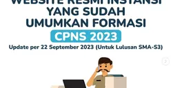 Daftar Link Website Instansi dan Kementerian yang Sudah Mengumumkan Formasi CPNS atau CASN 2023, Apa Saja?
