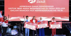 Peringati HUT RI Ke-78, BRI Salurkan Beasiswa untuk 1800 Anak Berprestasi di Desa BRILiaN