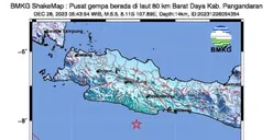 Pangandaran Diguncang Gempa M5,5, Terasa di Cilacap hingga Pelabuhan Ratu