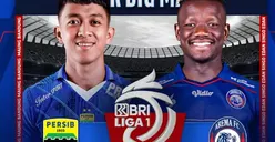 Link Nonton Live Streaming Persib Bandung vs Arema FC pada Liga 1 Hari Ini di Indosiar, Kick Off 19.00 WIB