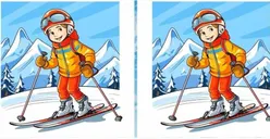 Tes IQ: Konsentrasi Menurun? Coba Temukan 3 Perbedaan pada Gambar Anak Bermain Ski untuk Uji Daya Fokusmu