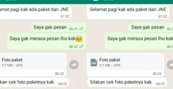 Waspada! Modus Penipuan Online Berkedok Kurir, Jangan Klik Foto Paket dalam Bentuk File APK di WhatsApp
