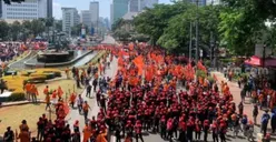 Lebih dari 10 Ribu Massa Hadiri Demo Tolak Perppu Cipta Kerja, 1.110 Polisi Gabungan Diterjunkan untuk Kawal