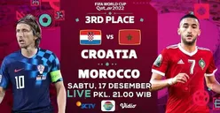 Link Streaming Kroasia vs Maroko Malam Ini, Perebutan Juara Ketiga Piala Dunia 2022, Simak Klik di Sini!