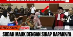 Muak dengan Kelakuan Ferdy Sambo, Anak Sulung Putri Candrawathi Katakan Hal Ini Didepan Hakim, Begini Faktanya