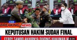 Terpopuler! CEK FAKTA: Menolak Vonis Hukuman Mati, Ferdy Sambo Ngamuk hingga Aparat Bertindak Tegas, Benarkah?