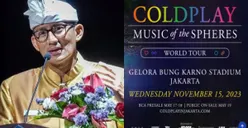GIRANG, Sandiaga Uno Sedang Usahakan Konser Coldplay Nambah Sehari, Netizen: Saya Yakin Pak Menteri Jago